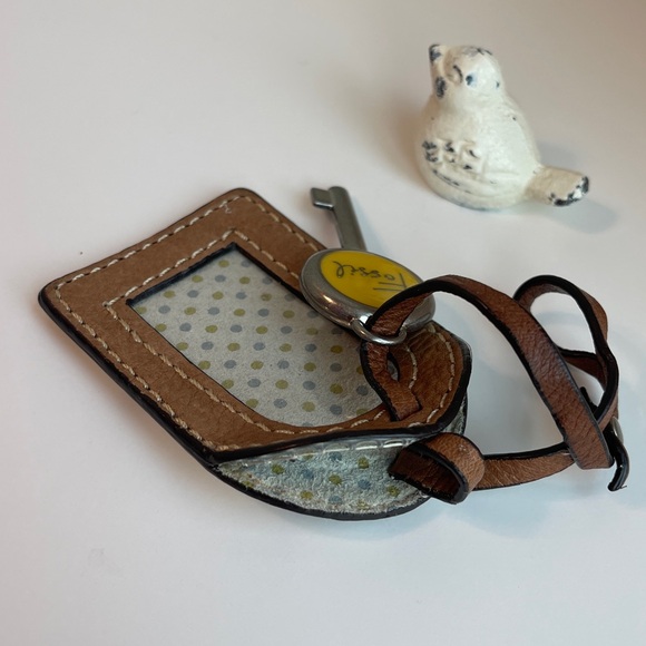 Fossil Luggage Tag Bag Charm - Picture 5 of 11